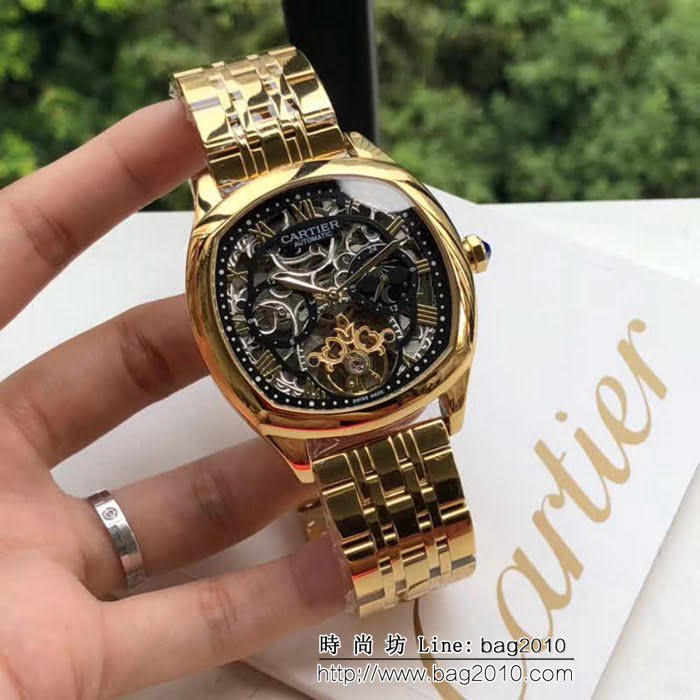 CARTIER卡地亞 最新設計鏤空新品 精品男士腕表 WSS2451